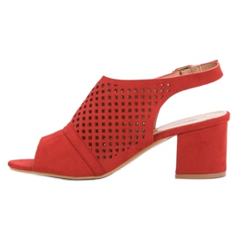 Sandalias casuales cerradas rojo 4
