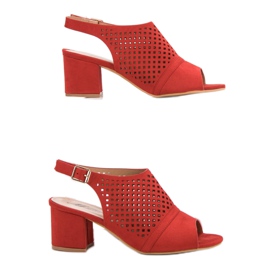 Sandalias casuales cerradas rojo 2