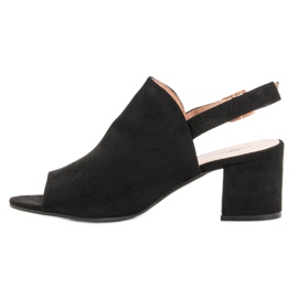 Sandalias cerradas de ante negro 5