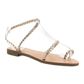 Comer Sandalias sin cordones para mujer amarillo 4