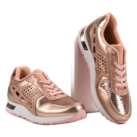 Zapatos deportivos con lentejuelas rosa 2