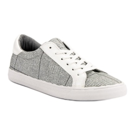 SHELOVET Zapatillas con cordones gris 4
