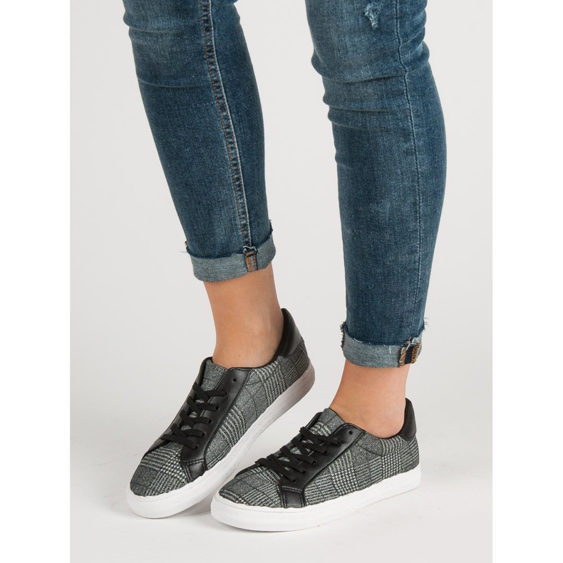 SHELOVET Zapatillas con cordones gris 2