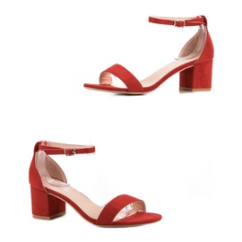 Renda Sandalias clásicas de tacón alto rojo 3
