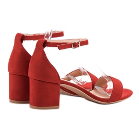 Renda Sandalias clásicas de tacón alto rojo 4