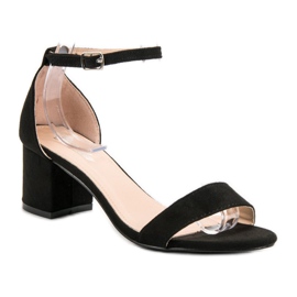 Renda Sandalias clásicas de tacón alto negro 3