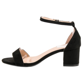 Renda Sandalias clásicas de tacón alto negro 4