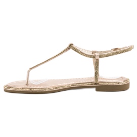 Comer Sandalias japonesas doradas dorado 5