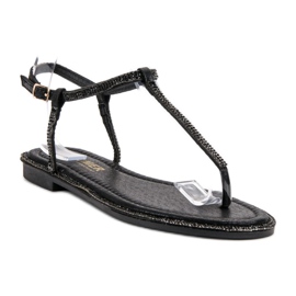Comer Sandalias negras de chanclas negro 3