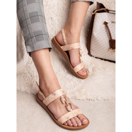 Vinceza Sandalias planas amarillo rosa 2