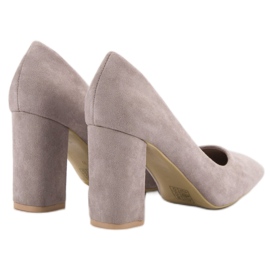 Small Swan Zapatos de tacón de gamuza clásicos gris 1 Small Swan Zapatos de tacón de gamuza clásicos gris 1
