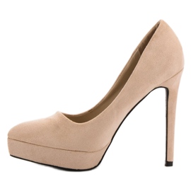 Bestelle Tacones de gamuza en la plataforma marrón 3