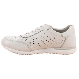 Kylie Zapatos de cuero blanco 5