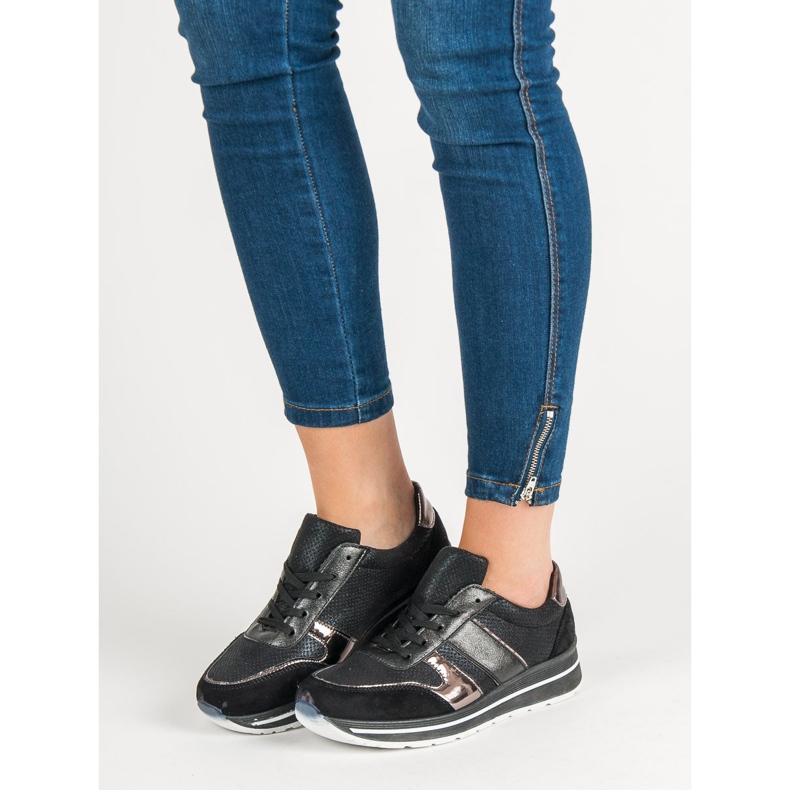 SHELOVET Calzado deportivo con cordones negro 1 SHELOVET Calzado deportivo con cordones negro 1