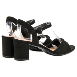 Sandalias negras elegantes negro 6