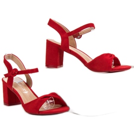 Sandalias rojas elegantes rojo 1