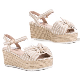 Seastar Sandalias de cuña con lazo marrón 3