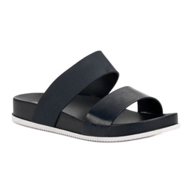 SHELOVET Cómodas pantuflas negras negro 2