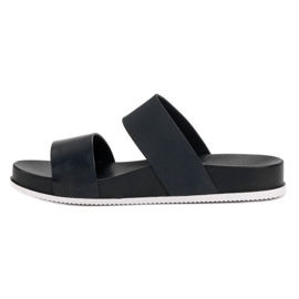 SHELOVET Cómodas pantuflas negras negro 3