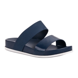 SHELOVET Cómodas pantuflas azul marino 3