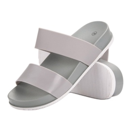 SHELOVET Cómodas pantuflas grises 4