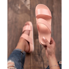 SHELOVET Cómodas pantuflas rosas rosado 2