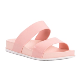 SHELOVET Cómodas pantuflas rosas rosado 3