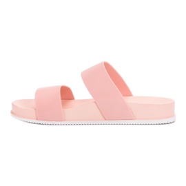 SHELOVET Cómodas pantuflas rosas rosado 4