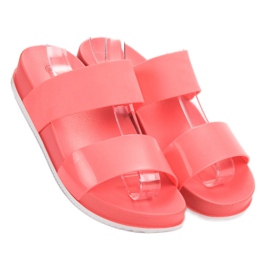 SHELOVET Cómodas pantuflas de coral rojo 2