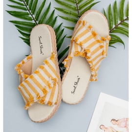 Seastar Pantuflas Rayas amarillo 4