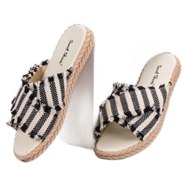 Seastar Pantuflas Rayas negro 6