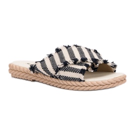 Seastar Pantuflas Rayas negro 2