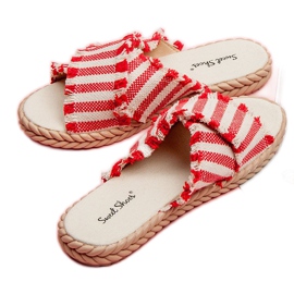 Seastar Pantuflas Rayas rojo 5