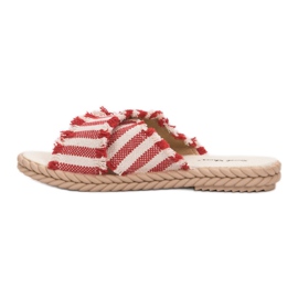 Seastar Pantuflas Rayas rojo 7