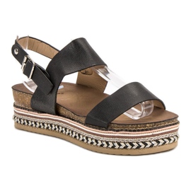 Seastar Sandalias en plataforma negro 4