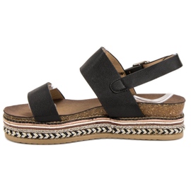 Seastar Sandalias en plataforma negro 5