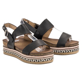 Seastar Sandalias en plataforma negro 1
