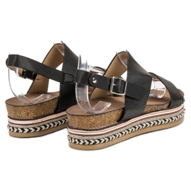 Seastar Sandalias en plataforma negro 6