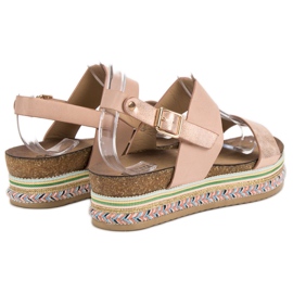 Seastar Sandalias en plataforma multicolor rosado 5