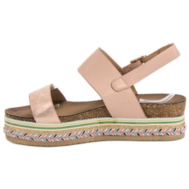 Seastar Sandalias en plataforma multicolor rosado 4