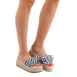 Seastar Zapatillas de lunares blanco negro 1