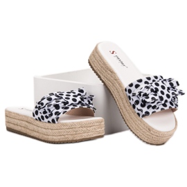 Seastar Zapatillas de lunares blanco negro 6