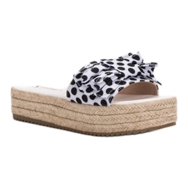 Seastar Zapatillas de lunares blanco negro 3