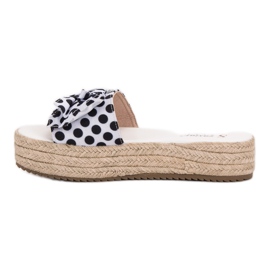 Seastar Zapatillas de lunares blanco negro 4