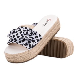 Seastar Zapatillas de lunares blanco negro 5