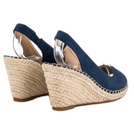 Seastar Sandalias de cuña azul azul marino 6