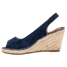 Seastar Sandalias de cuña azul azul marino 5