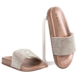 Queen Vivi Pantuflas con Cristales amarillo 1 Queen Vivi Pantuflas con Cristales amarillo 1