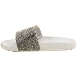 Queen Vivi Pantuflas con Cristales blanco 5