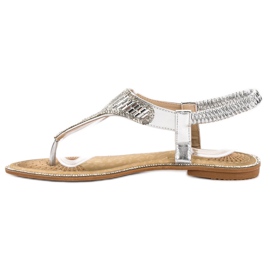Encor Sandalias con cristales gris 5